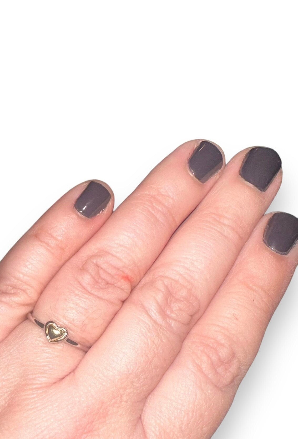 Two Toned  Heart Ring